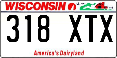 WI license plate 318XTX