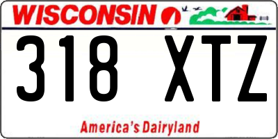 WI license plate 318XTZ