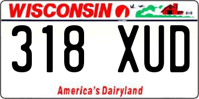 WI license plate 318XUD
