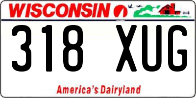 WI license plate 318XUG