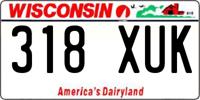 WI license plate 318XUK