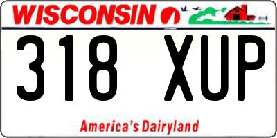 WI license plate 318XUP
