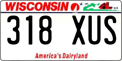 WI license plate 318XUS