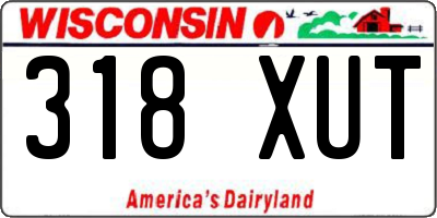 WI license plate 318XUT