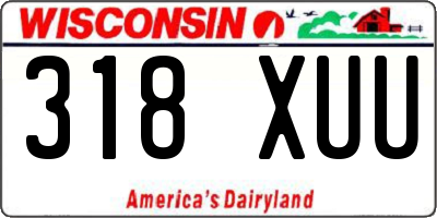 WI license plate 318XUU