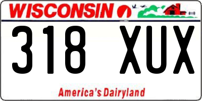 WI license plate 318XUX
