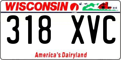WI license plate 318XVC