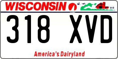 WI license plate 318XVD