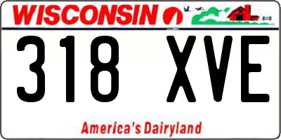 WI license plate 318XVE