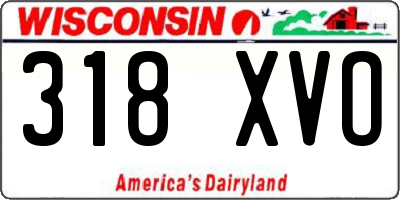 WI license plate 318XVO