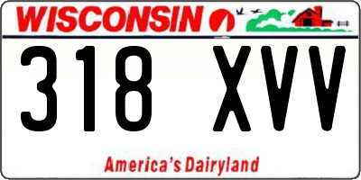 WI license plate 318XVV