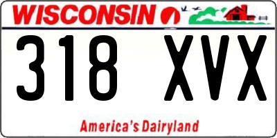 WI license plate 318XVX