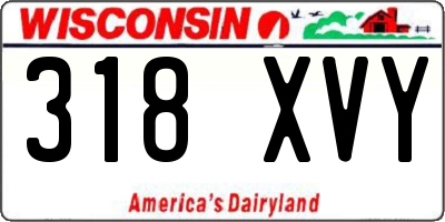 WI license plate 318XVY