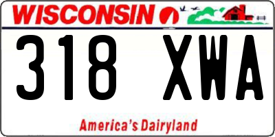 WI license plate 318XWA