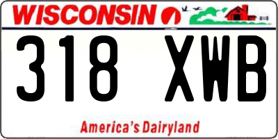 WI license plate 318XWB