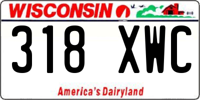 WI license plate 318XWC
