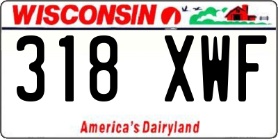 WI license plate 318XWF