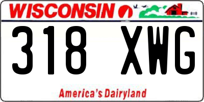 WI license plate 318XWG
