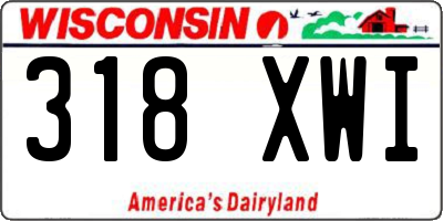 WI license plate 318XWI