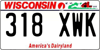 WI license plate 318XWK