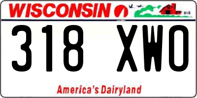 WI license plate 318XWO