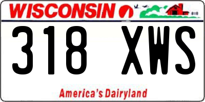 WI license plate 318XWS