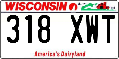 WI license plate 318XWT