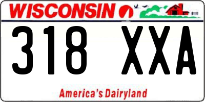 WI license plate 318XXA