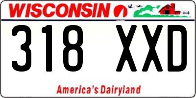 WI license plate 318XXD