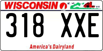 WI license plate 318XXE