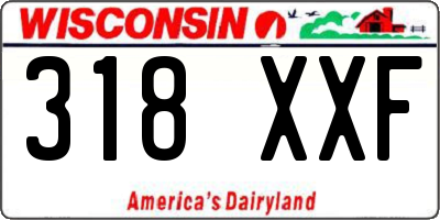 WI license plate 318XXF