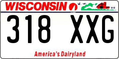 WI license plate 318XXG