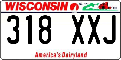 WI license plate 318XXJ