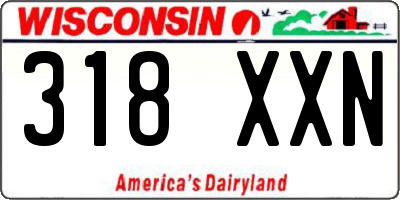 WI license plate 318XXN