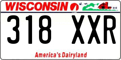 WI license plate 318XXR