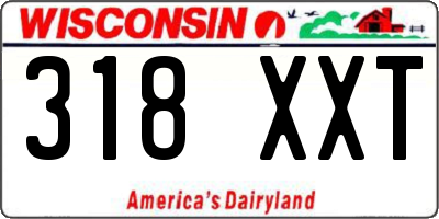 WI license plate 318XXT