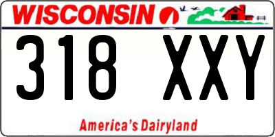 WI license plate 318XXY