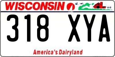 WI license plate 318XYA