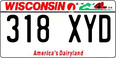 WI license plate 318XYD