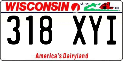 WI license plate 318XYI