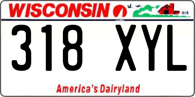 WI license plate 318XYL