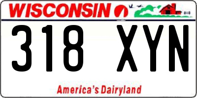 WI license plate 318XYN