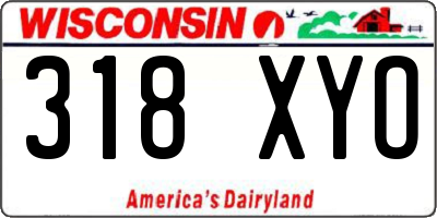 WI license plate 318XYO