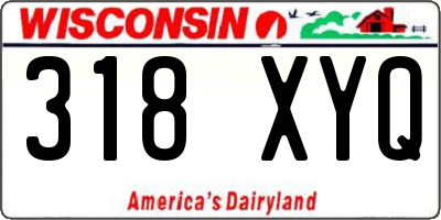 WI license plate 318XYQ