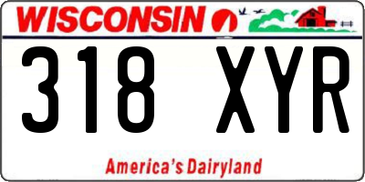 WI license plate 318XYR