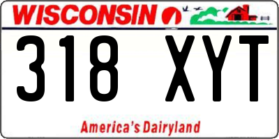 WI license plate 318XYT