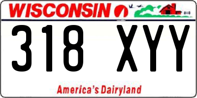 WI license plate 318XYY