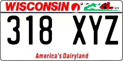 WI license plate 318XYZ