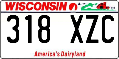 WI license plate 318XZC