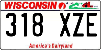 WI license plate 318XZE